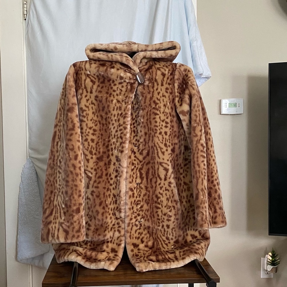 Brand New Unused Dennis Bassos Faux Fur Coat!